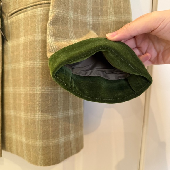 BNWT Two-Tone Plaid Wool Blend Blazer w/ Shoulder Pads, Parisian, Vintage, Sz M - Picture 12 of 16